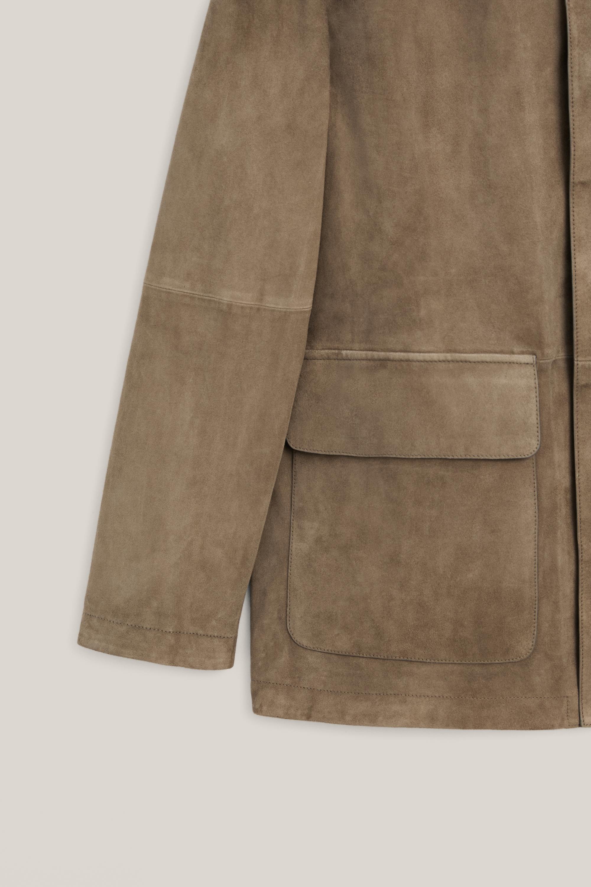 Suede leather overshirt with pockets - LIMITED EDITION
